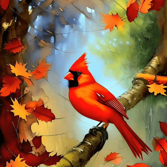 Cardinal - Full Round Drill Diamond Painting 30*30CM