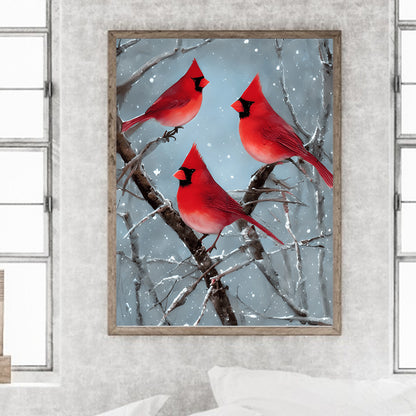 Cardinal - Full Round Drill Diamond Painting 30*40CM