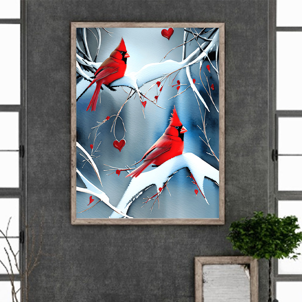 Cardinal - Full Round Drill Diamond Painting 30*40CM
