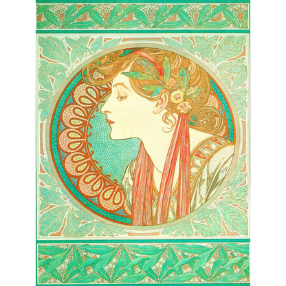 Mucha Art Illustration - Full Round Drill Diamond Painting 30*40CM