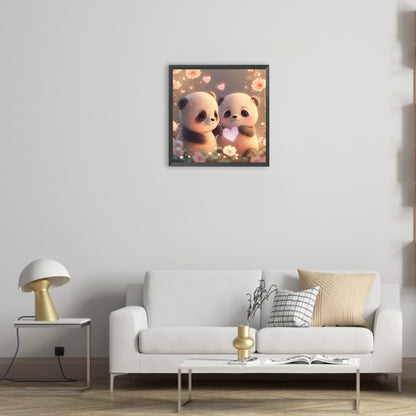 Love Panda - Full Round Drill Diamond Painting 30*30CM