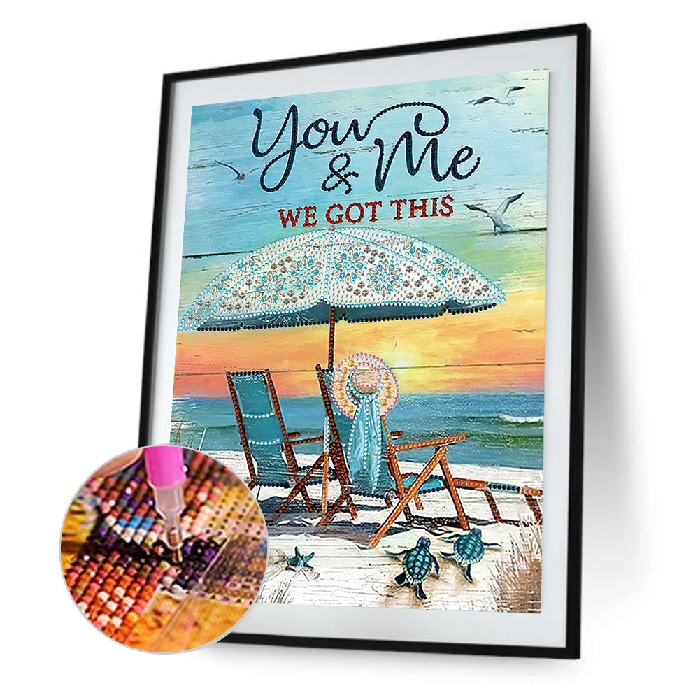 Summer Beach - Special Shaped Drill Diamond Painting 30*40CM