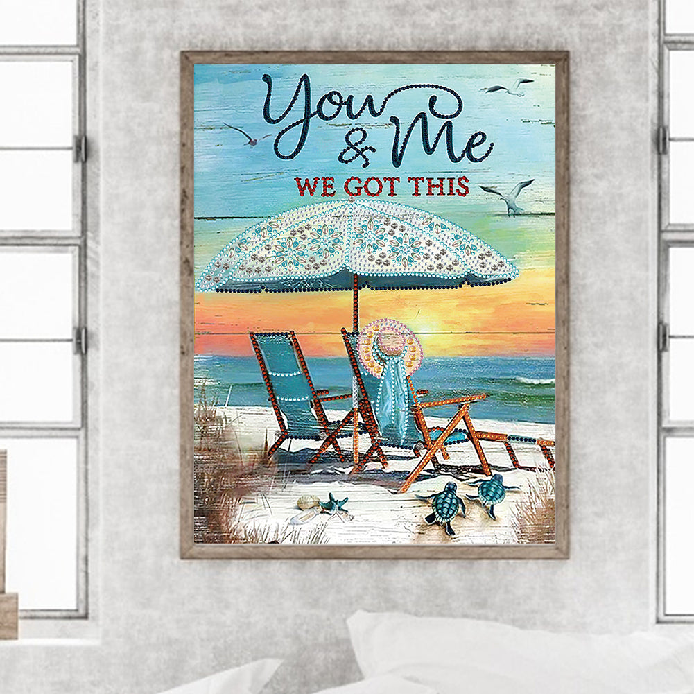 Summer Beach - Special Shaped Drill Diamond Painting 30*40CM
