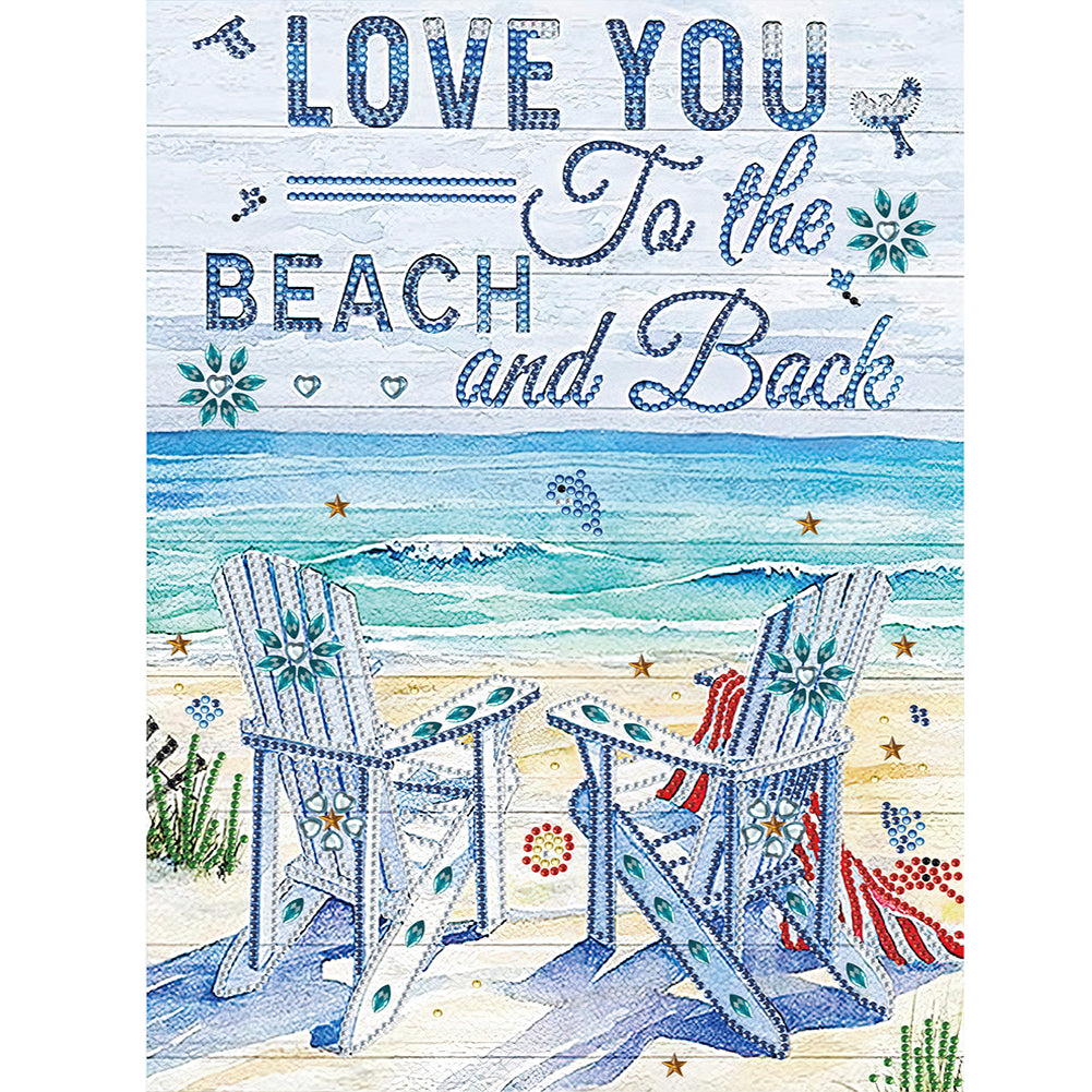 Summer Beach - Special Shaped Drill Diamond Painting 30*40CM