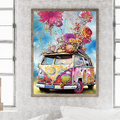 Flower Car - Special Shaped Drill Diamond Painting 30*40CM