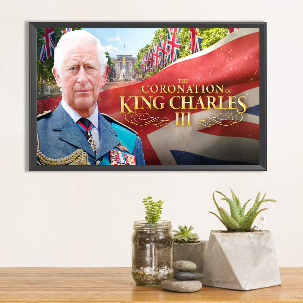 Coronation Of King Charles - Full Round Drill Diamond Painting 65*40CM
