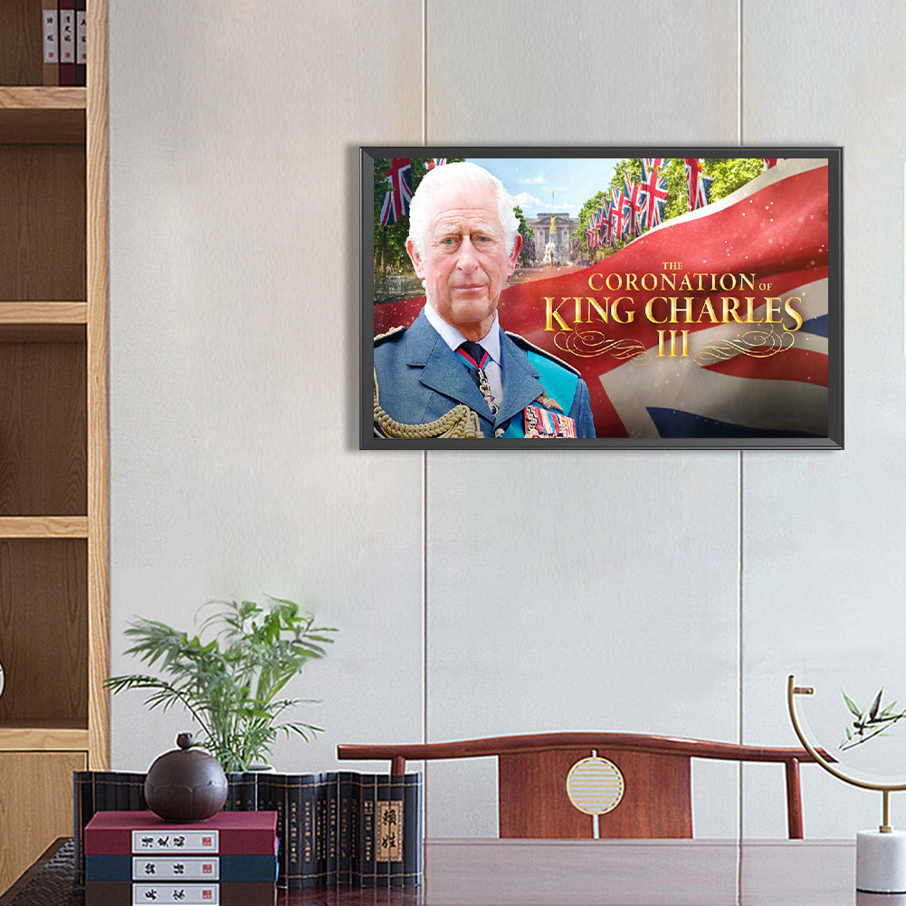 Coronation Of King Charles - Full Round Drill Diamond Painting 65*40CM