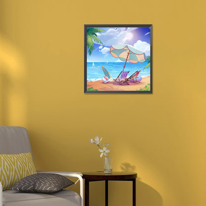 Summer Beach - Full Round Drill Diamond Painting 30*30CM