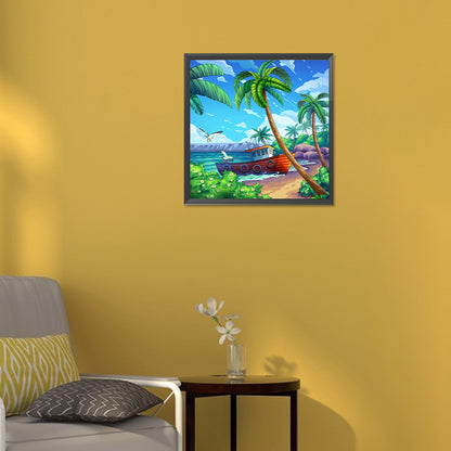 Summer Beach - Full Round Drill Diamond Painting 30*30CM