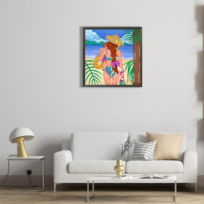 Summer Beach - Full Round Drill Diamond Painting 30*30CM