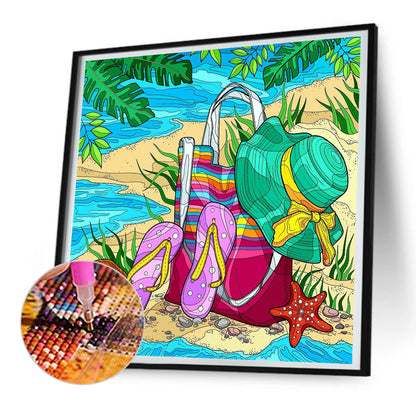 Summer Beach - Full Round Drill Diamond Painting 30*30CM