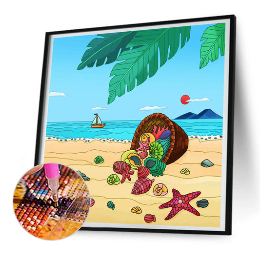 Summer Beach - Full Round Drill Diamond Painting 30*30CM