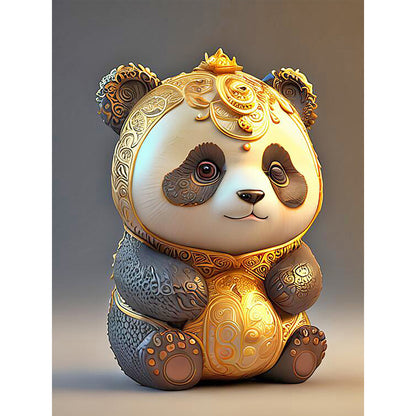 Phnom Penh Panda - Full Round Drill Diamond Painting 30*40CM