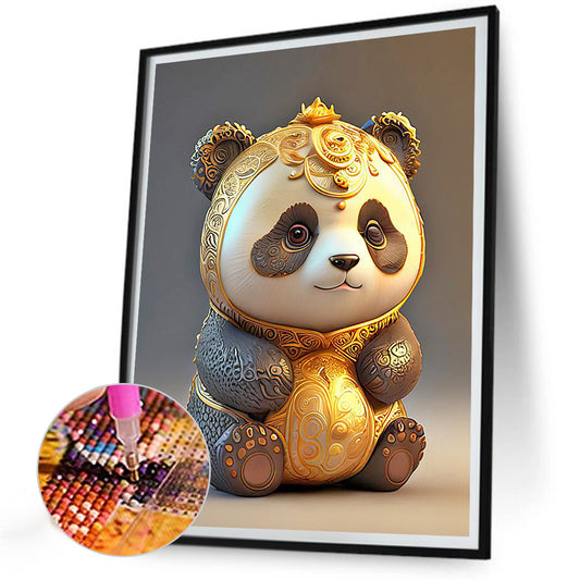 Phnom Penh Panda - Full Round Drill Diamond Painting 30*40CM
