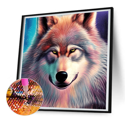 Aurora Wolf - Full Round Drill Diamond Painting 30*30CM