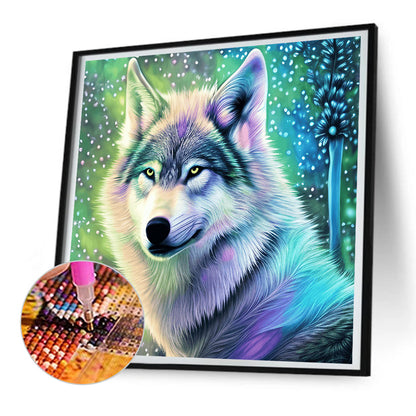 Aurora Wolf - Full Round Drill Diamond Painting 30*30CM