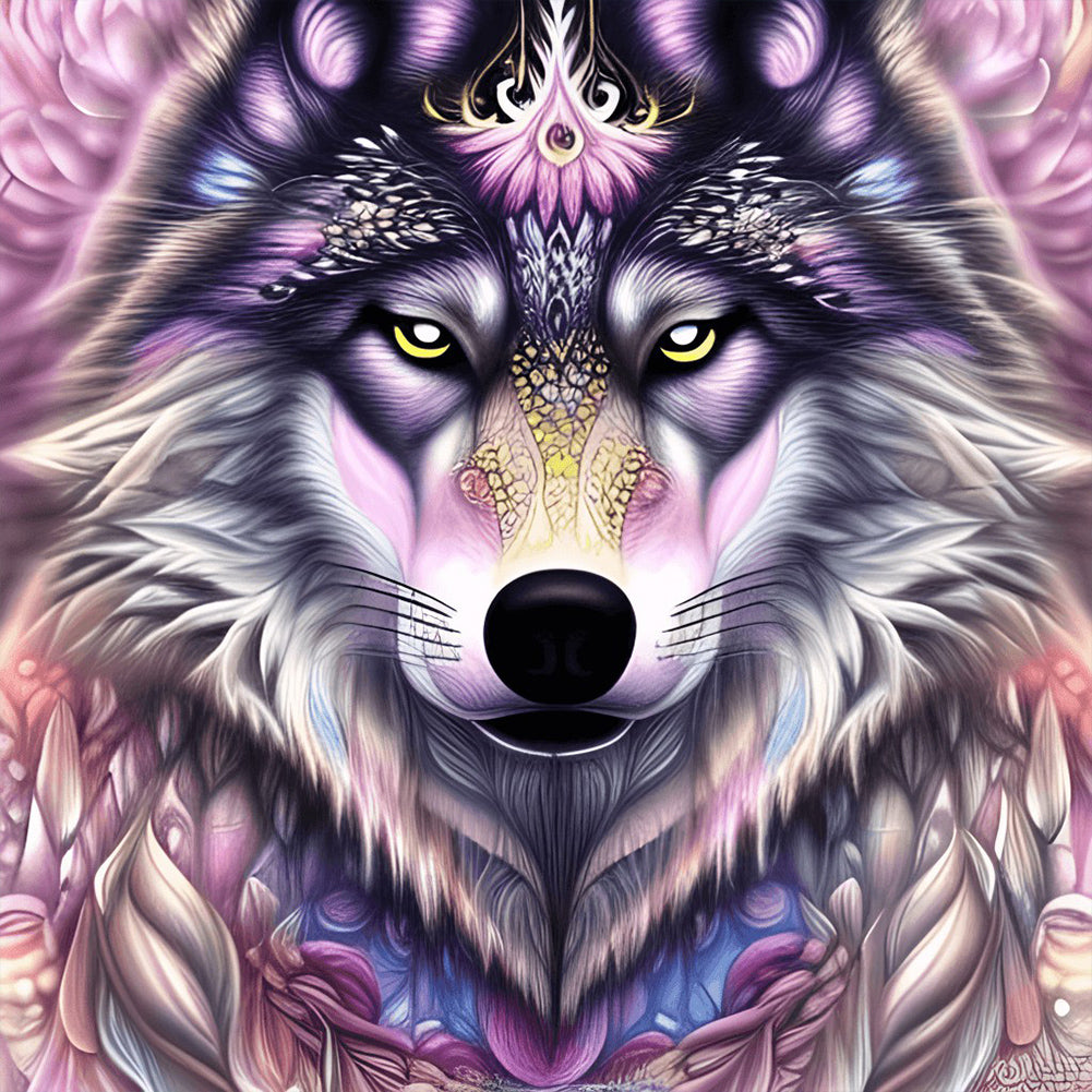 Aurora Wolf - Full Round Drill Diamond Painting 30*30CM