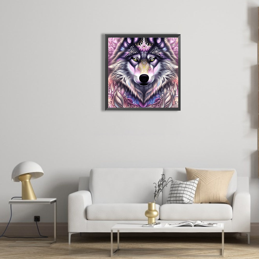 Aurora Wolf - Full Round Drill Diamond Painting 30*30CM