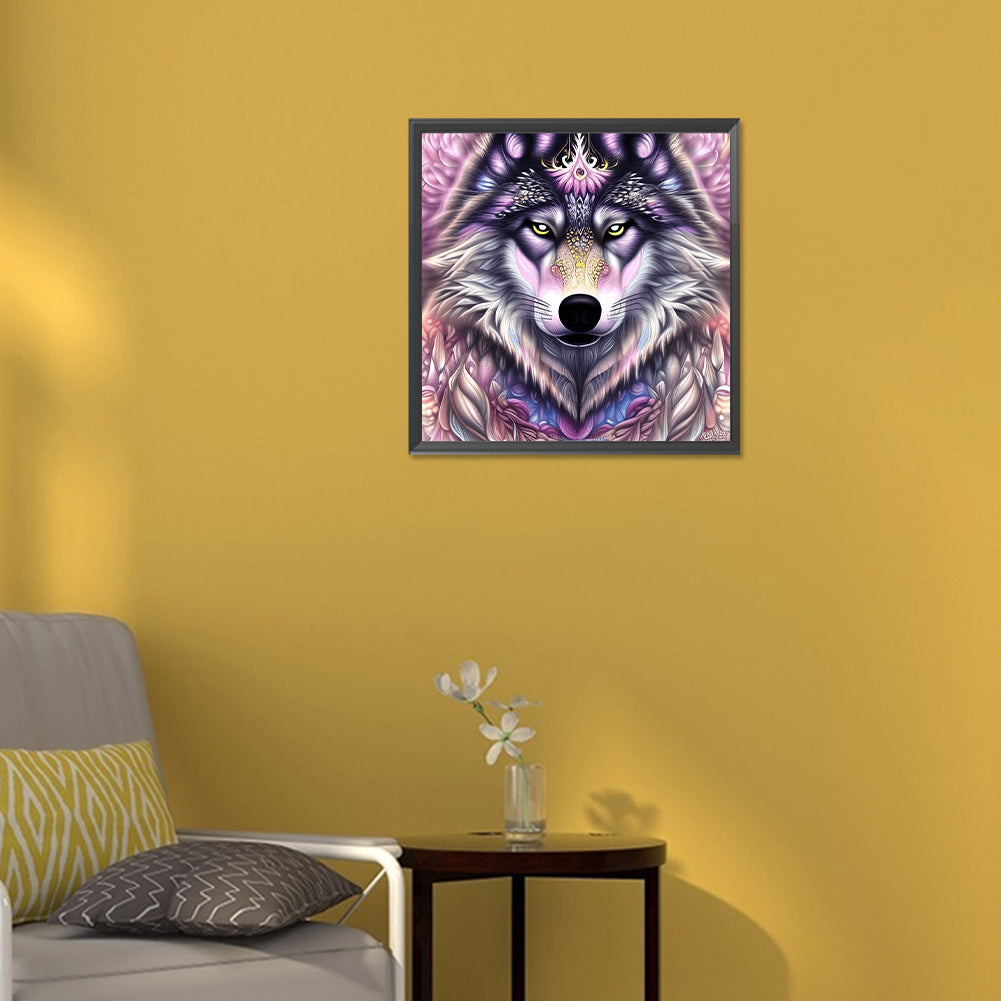 Aurora Wolf - Full Round Drill Diamond Painting 30*30CM