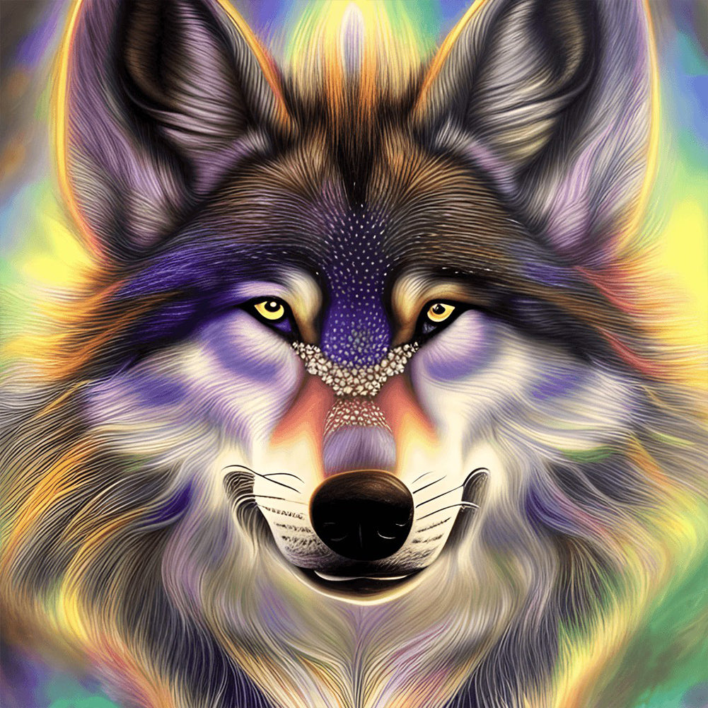 Aurora Wolf - Full Round Drill Diamond Painting 30*30CM