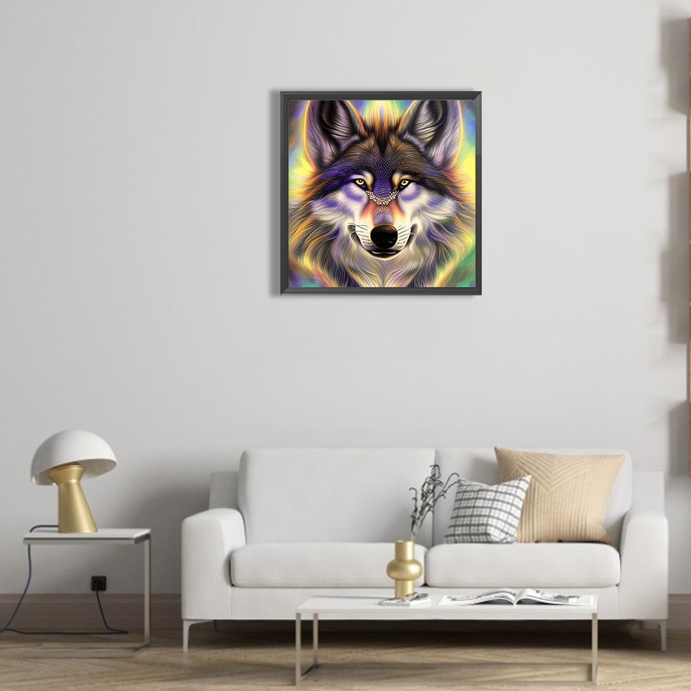 Aurora Wolf - Full Round Drill Diamond Painting 30*30CM