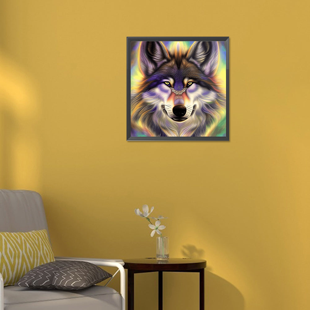 Aurora Wolf - Full Round Drill Diamond Painting 30*30CM