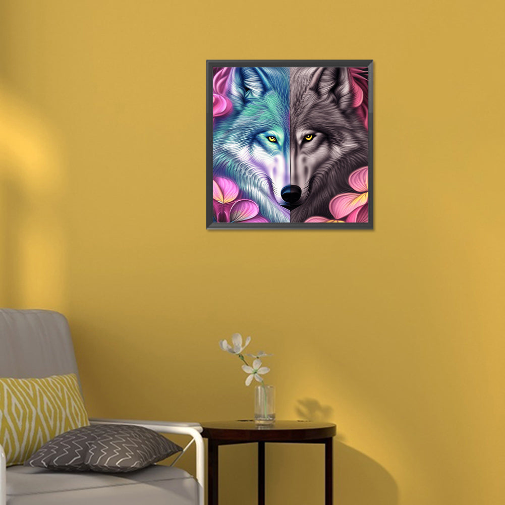 Aurora Wolf - Full Round Drill Diamond Painting 30*30CM