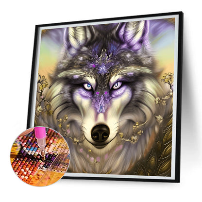 Aurora Wolf - Full Round Drill Diamond Painting 30*30CM