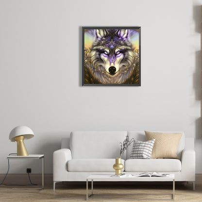 Aurora Wolf - Full Round Drill Diamond Painting 30*30CM