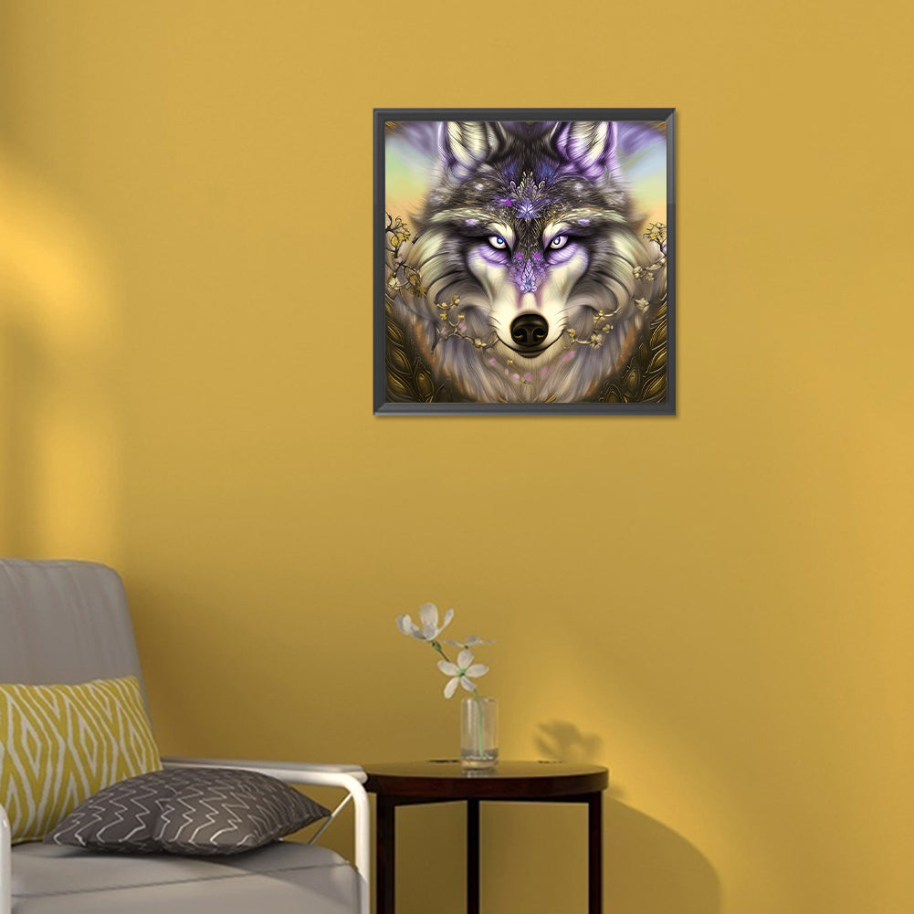 Aurora Wolf - Full Round Drill Diamond Painting 30*30CM