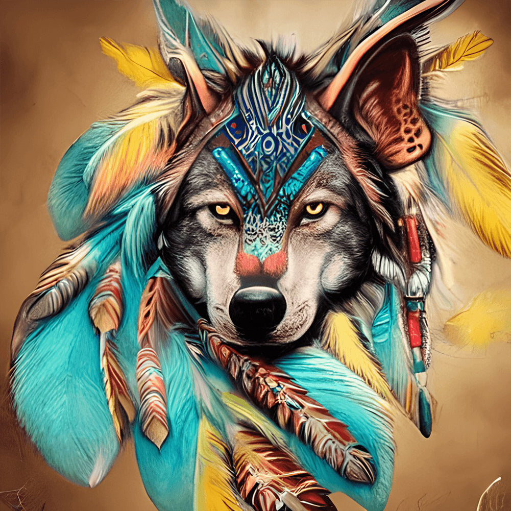 Aurora Wolf - Full Round Drill Diamond Painting 30*30CM