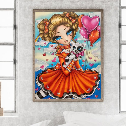 Little Girl - Full Round Drill Diamond Painting 30*40CM