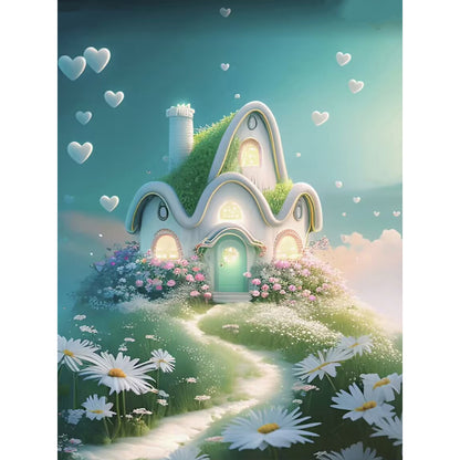 Little House On The Hill - Full Round Drill Diamond Painting 30*40CM