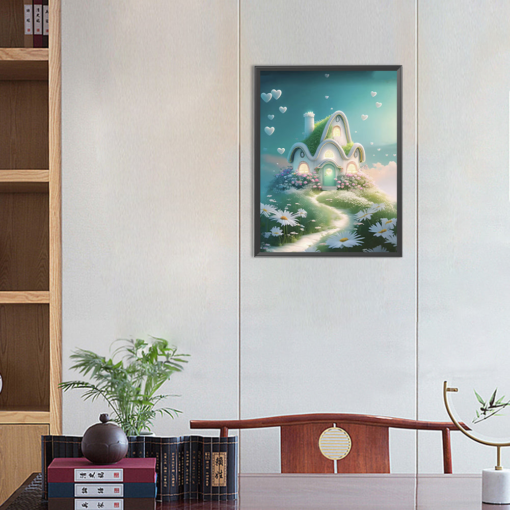 Little House On The Hill - Full Round Drill Diamond Painting 30*40CM