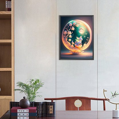 The Elf And The Full Moon - Full Round Drill Diamond Painting 30*40CM