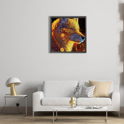 Golden Wolfhound - Special Shaped Drill Diamond Painting 30*30CM