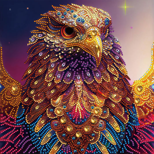Handsome Eagle - Special Shaped Drill Diamond Painting 30*30CM