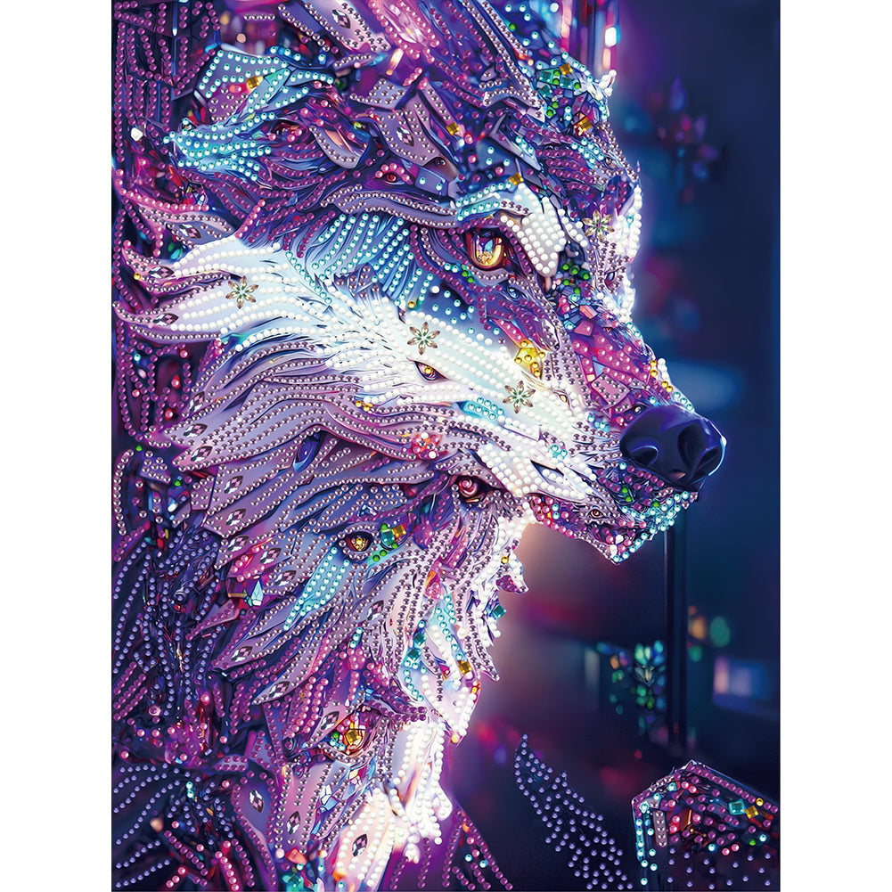 Tech Wolf - Special Shaped Drill Diamond Painting 30*40CM