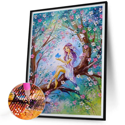 Tree Fairy - Full Round Drill Diamond Painting 30*40CM