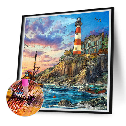Landscape - Full Round Drill Diamond Painting 30*30CM