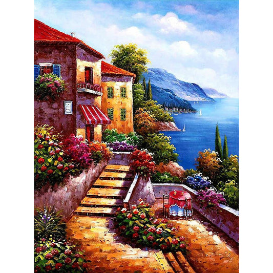 Landscape - Full Round Drill Diamond Painting 30*40CM