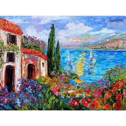 Landscape - Full Round Drill Diamond Painting 40*30CM