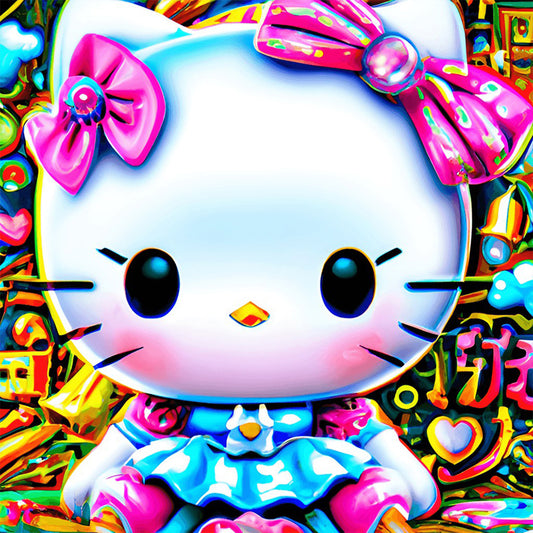 Exquisite Hello Kitty - Full Round Drill Diamond Painting 30*30CM