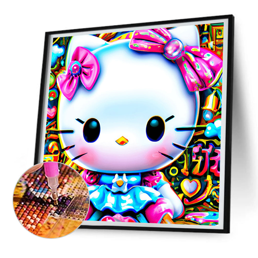 Exquisite Hello Kitty - Full Round Drill Diamond Painting 30*30CM