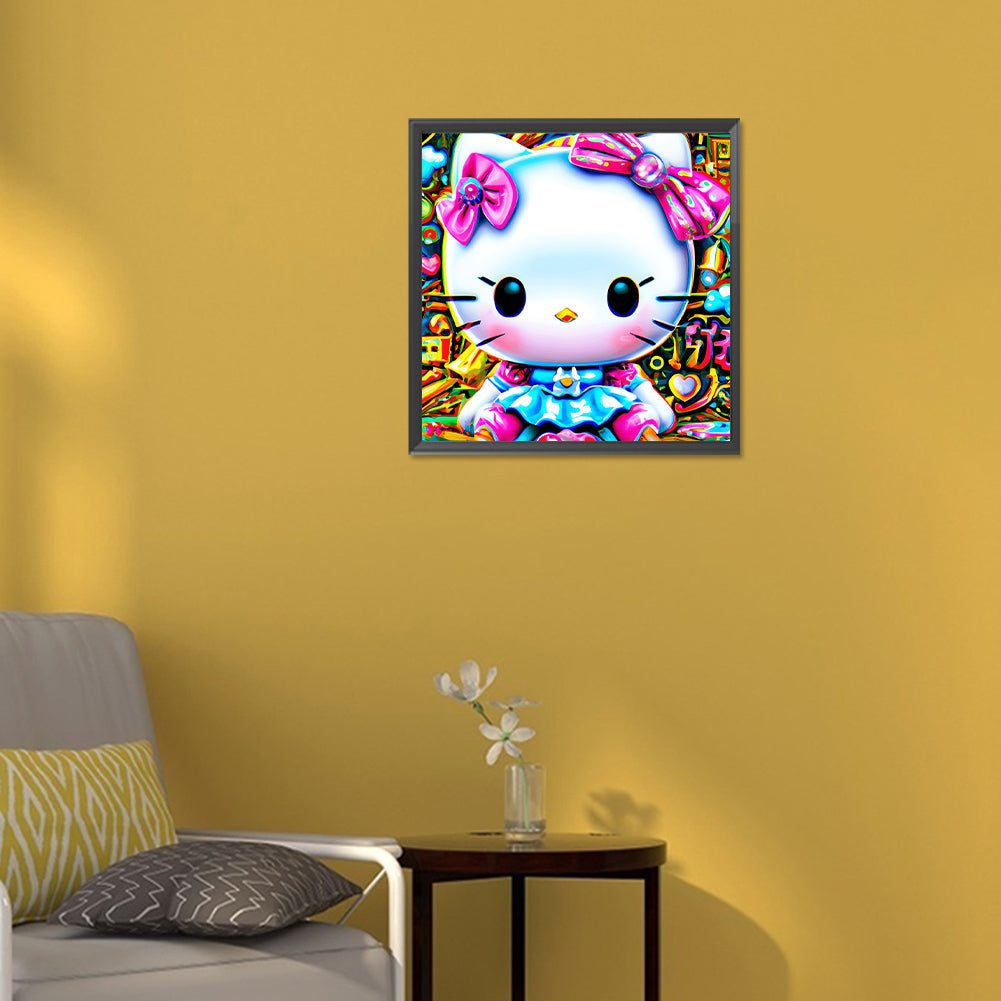 Exquisite Hello Kitty - Full Round Drill Diamond Painting 30*30CM