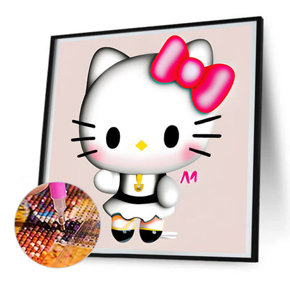 Exquisite Hello Kitty - Full Round Drill Diamond Painting 30*30CM