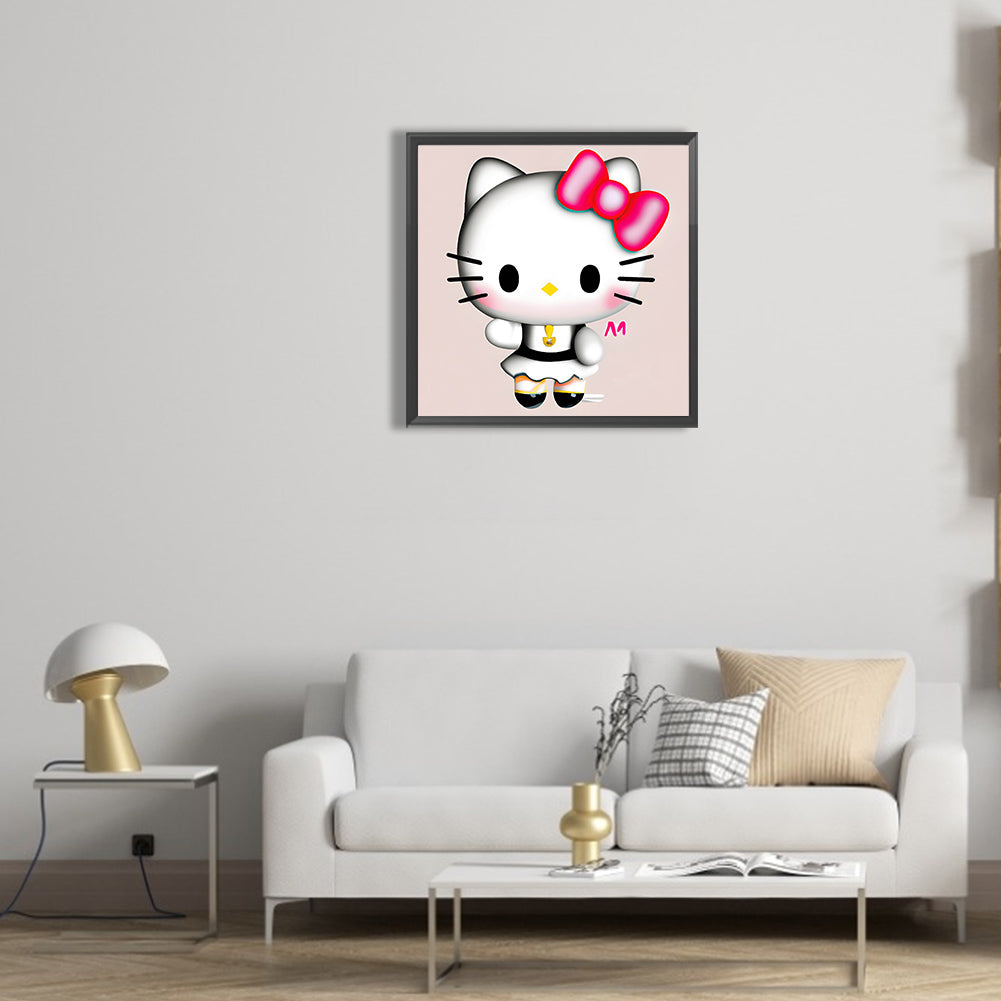 Exquisite Hello Kitty - Full Round Drill Diamond Painting 30*30CM