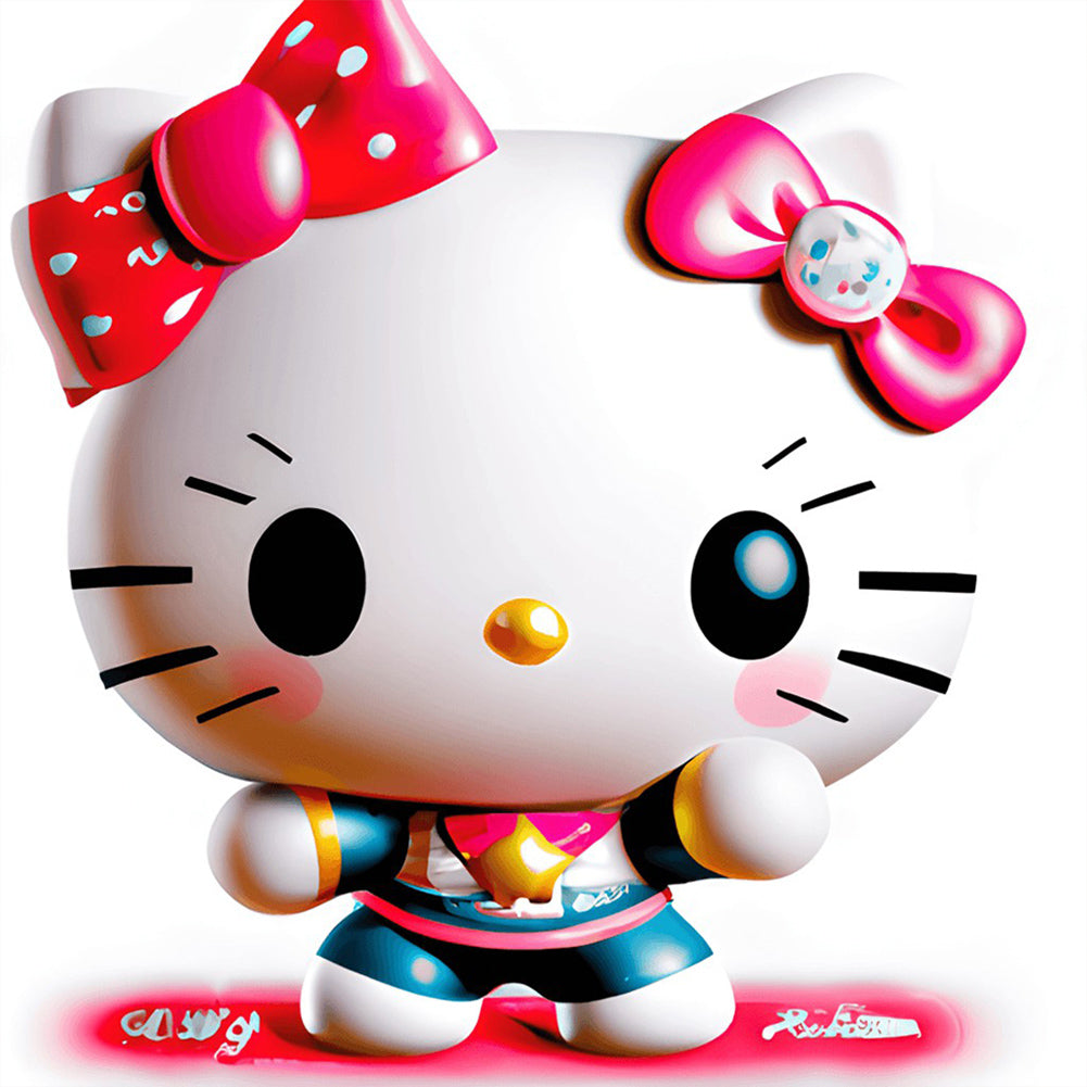 Exquisite Hello Kitty - Full Round Drill Diamond Painting 30*30CM