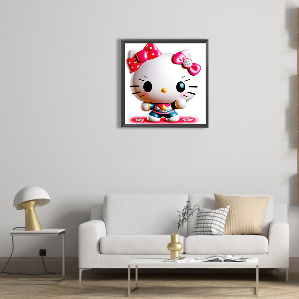 Exquisite Hello Kitty - Full Round Drill Diamond Painting 30*30CM