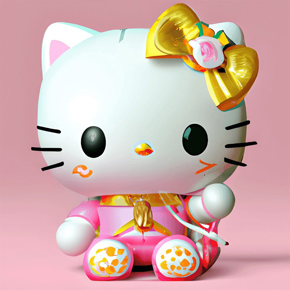 Exquisite Hello Kitty - Full Round Drill Diamond Painting 30*30CM